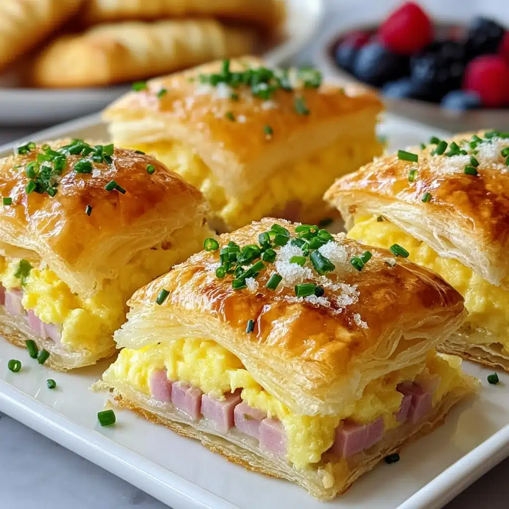 Ham and Cheese Croissant Breakfast Casserole Delight Recipe