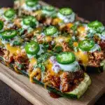 Sticky BBQ Chicken Zucchini Boats Recipe