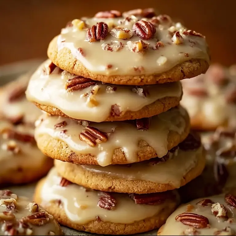 Frosted Butter Pecan Cookies Recipe