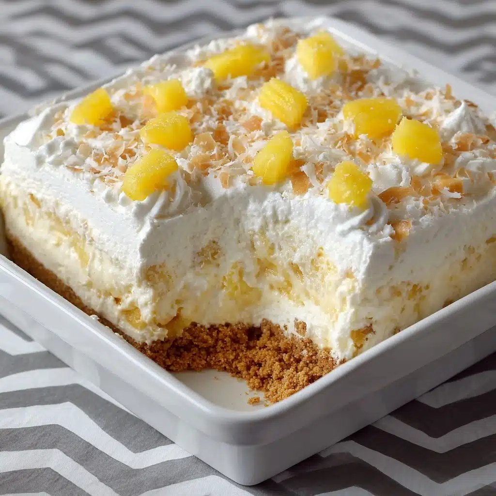No-Bake Pineapple Cream Dessert Recipe - Recipe Image