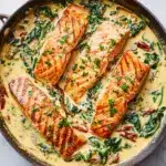 Creamy Garlic Butter Tuscan Salmon Recipe