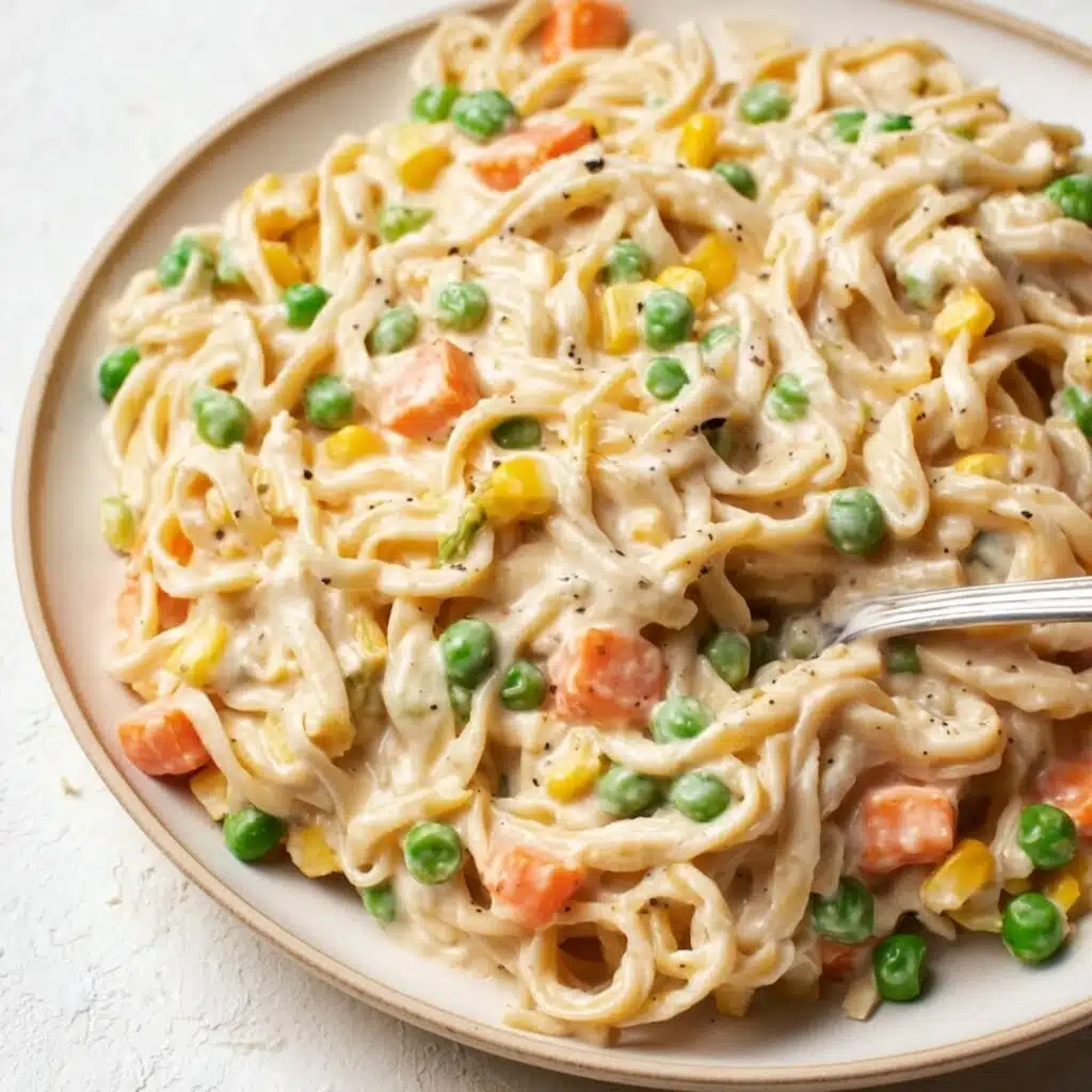 Creamy Chicken Pot Pie Pasta Recipe - Recipe Image