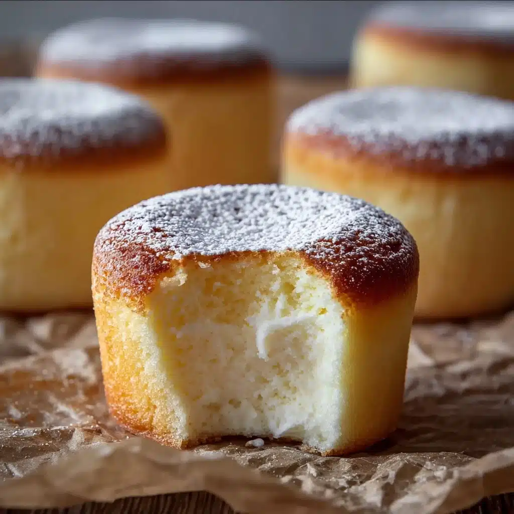 Fluffy Japanese Cotton Cheesecake Cupcakes Recipe - Recipe Image
