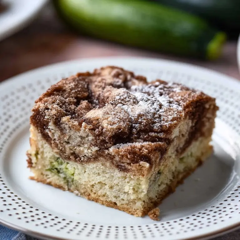 Cinnamon Zucchini Coffee Cake Recipe