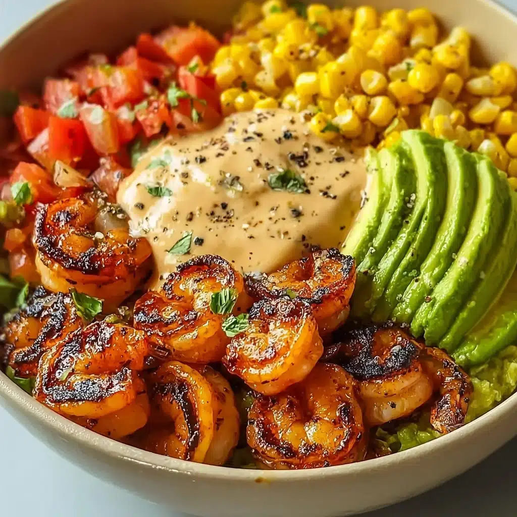 Grilled Shrimp Bowl with Avocado & Corn Salsa Recipe - Recipe Image