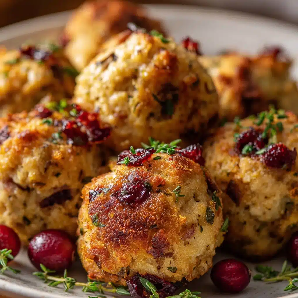 Cranberry Turkey Stuffing Balls Recipe - Recipe Image