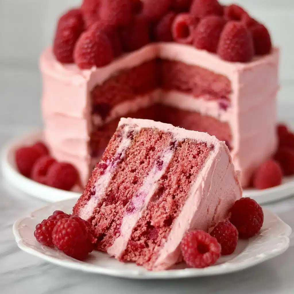 The Best Fresh Raspberry Layer Cake Recipe - Recipe Image