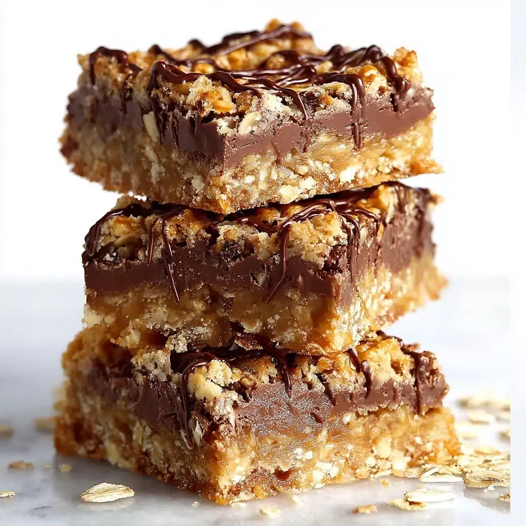 No Bake Chocolate Oatmeal Bars Recipe - Recipe Image