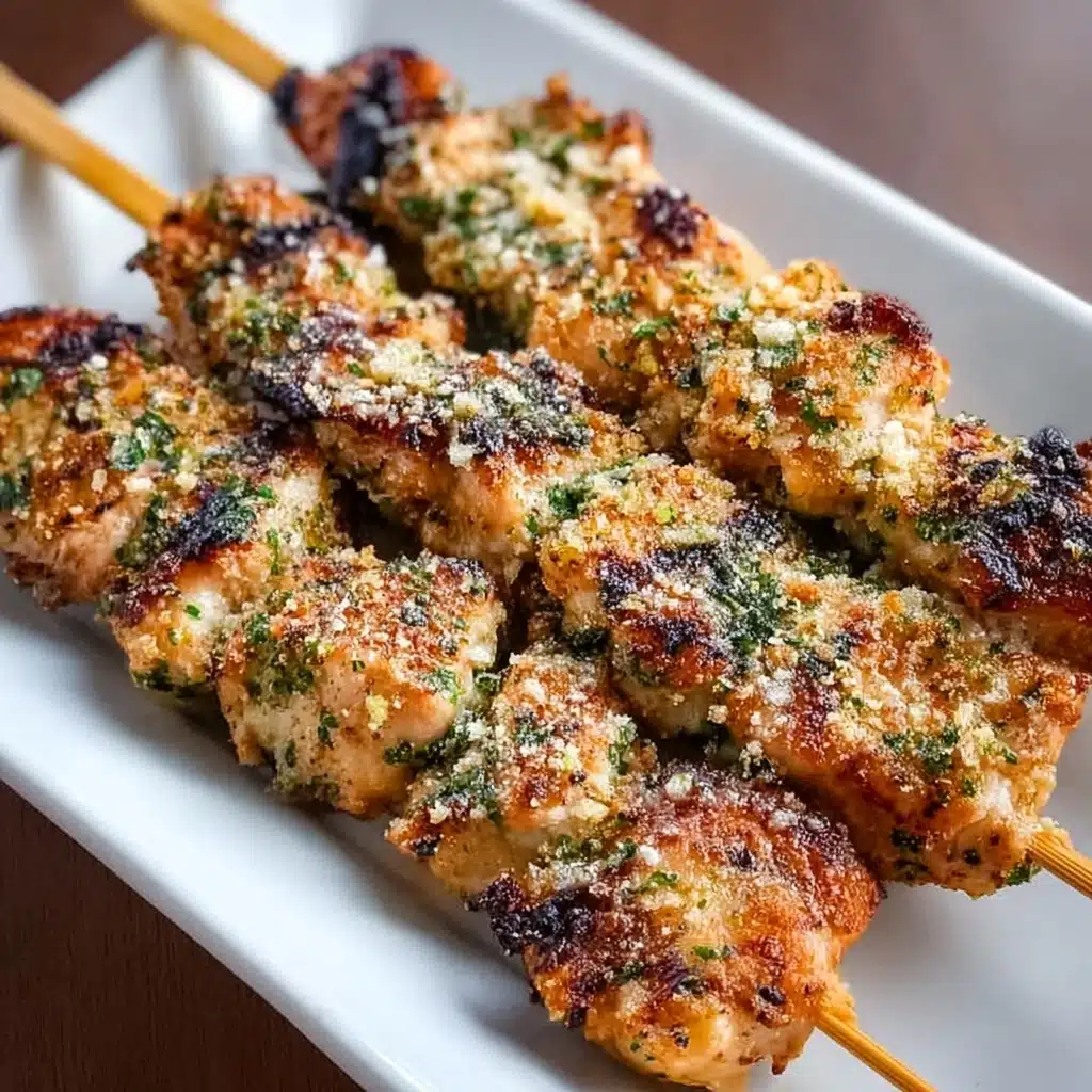 Ranch Garlic Parmesan Chicken Skewers Recipe - Recipe Image