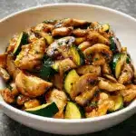 Easy Zucchini Mushroom Chicken Stir Fry Recipe