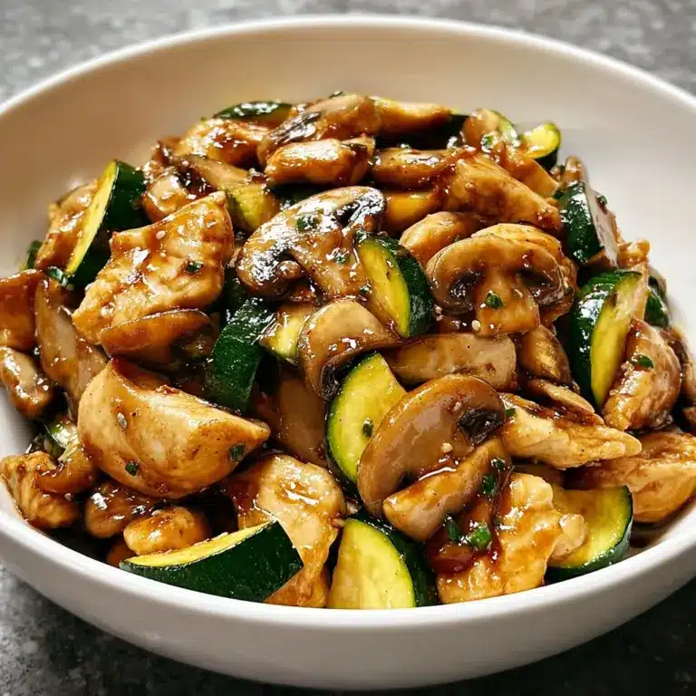 Easy Zucchini Mushroom Chicken Stir Fry Recipe
