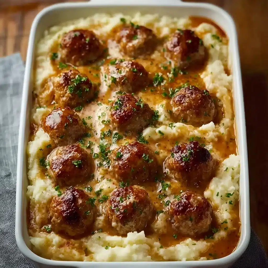 Meatball & Mashed Potato Bake Recipe - Recipe Image