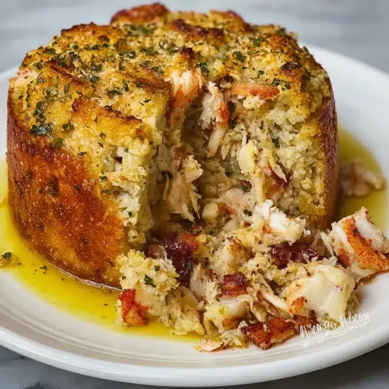 Crab Stuffed Cheddar Bay Biscuit With A Lemon Butter Sauce Recipe