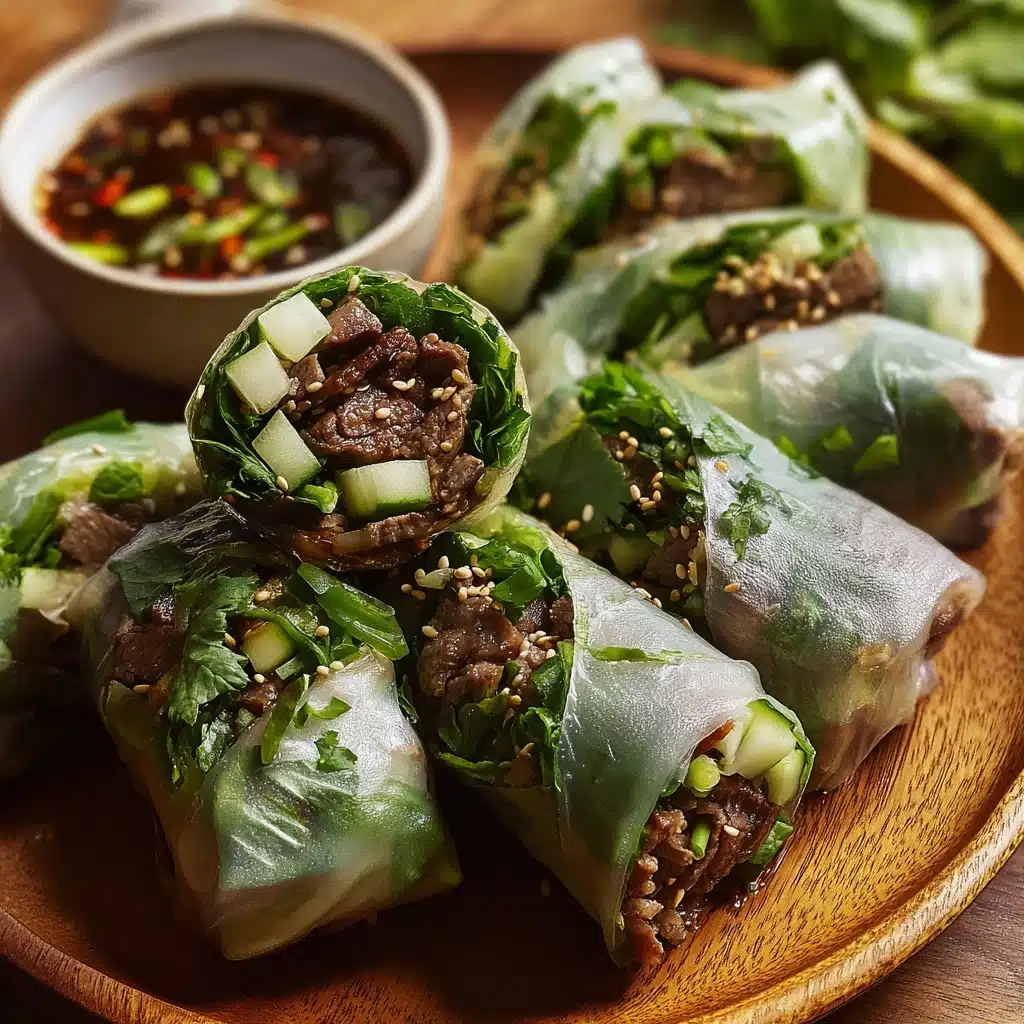 Thai Basil Beef Rolls Recipe - Recipe Image