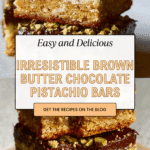 Brown Butter Dubai Pistachio Chocolate Chip Cookie Bars Recipe
