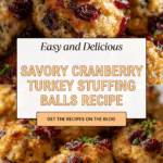 Cranberry Turkey Stuffing Balls Recipe
