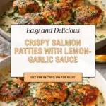 Salmon Patties with Creamy Lemon-Garlic Sauce Recipe