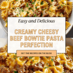 Cheesy Beef Bowtie Pasta with Garlic Butter Delights You! Recipe