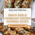 Ranch Garlic Parmesan Chicken Skewers Recipe