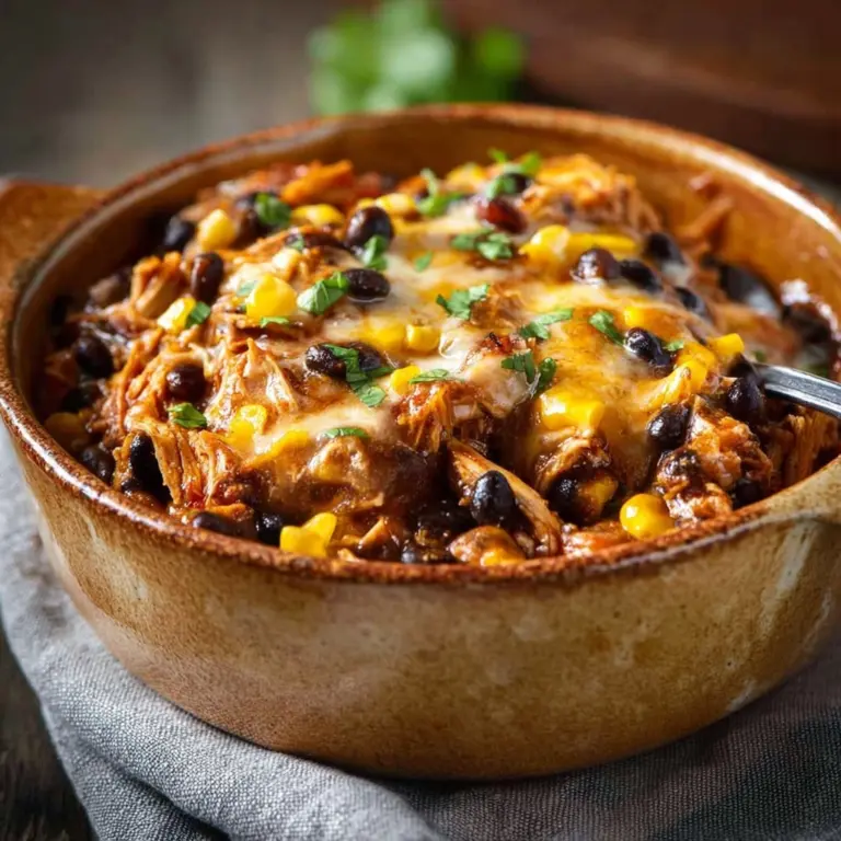 Crockpot Chicken Enchilada Casserole Recipe
