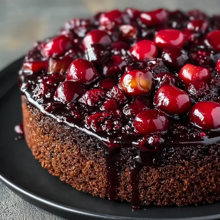 Chocolate Cherry Upside Down Cake Recipe
