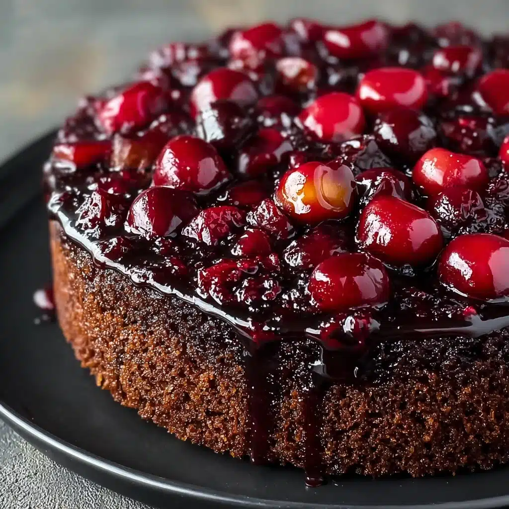 Chocolate Cherry Upside Down Cake Recipe