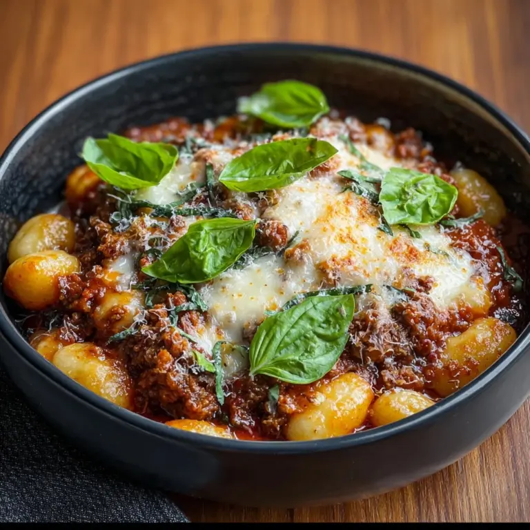 Cheesy Bolognese Gnocchi Bake Recipe