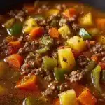 Hatch Green Chile Stew with Ground Beef Recipe