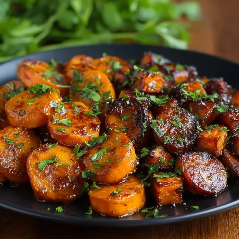 Sausage and Sweet Potatoes with Honey Garlic Sauce Recipe
