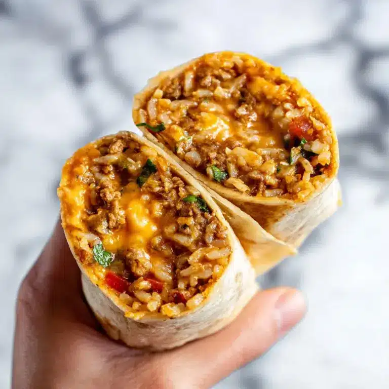 Cheesy Ground Chicken and Rice Burritos Recipe