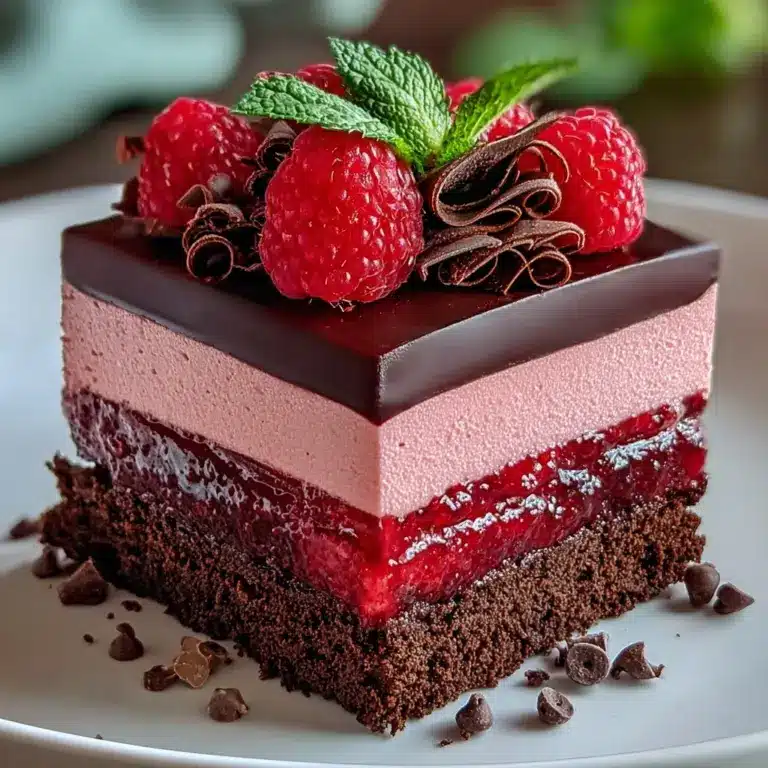 Indulge in Heavenly Raspberry Chocolate Mousse Cake Recipe