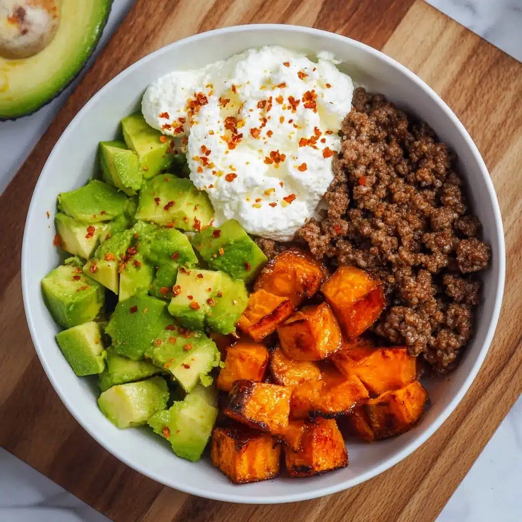 Cottage Cheese Ground Beef & Hot Honey Bowls Recipe
