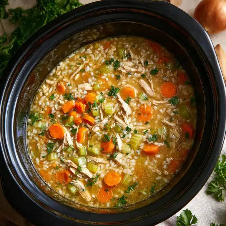 Slow Cooker Chicken and Rice Soup Recipe