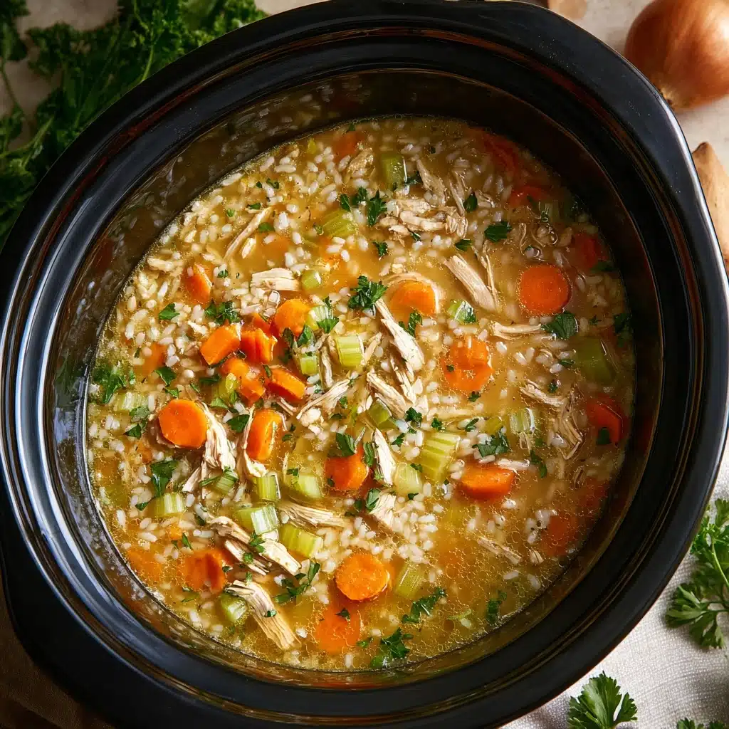 Slow Cooker Chicken and Rice Soup Recipe
