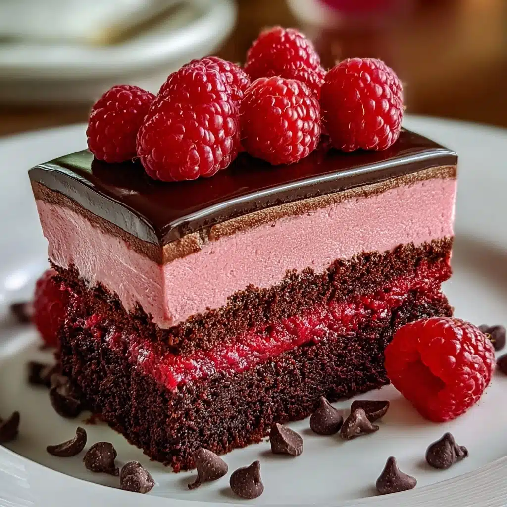 Indulge in Heavenly Raspberry Chocolate Mousse Cake Recipe - Recipe Image