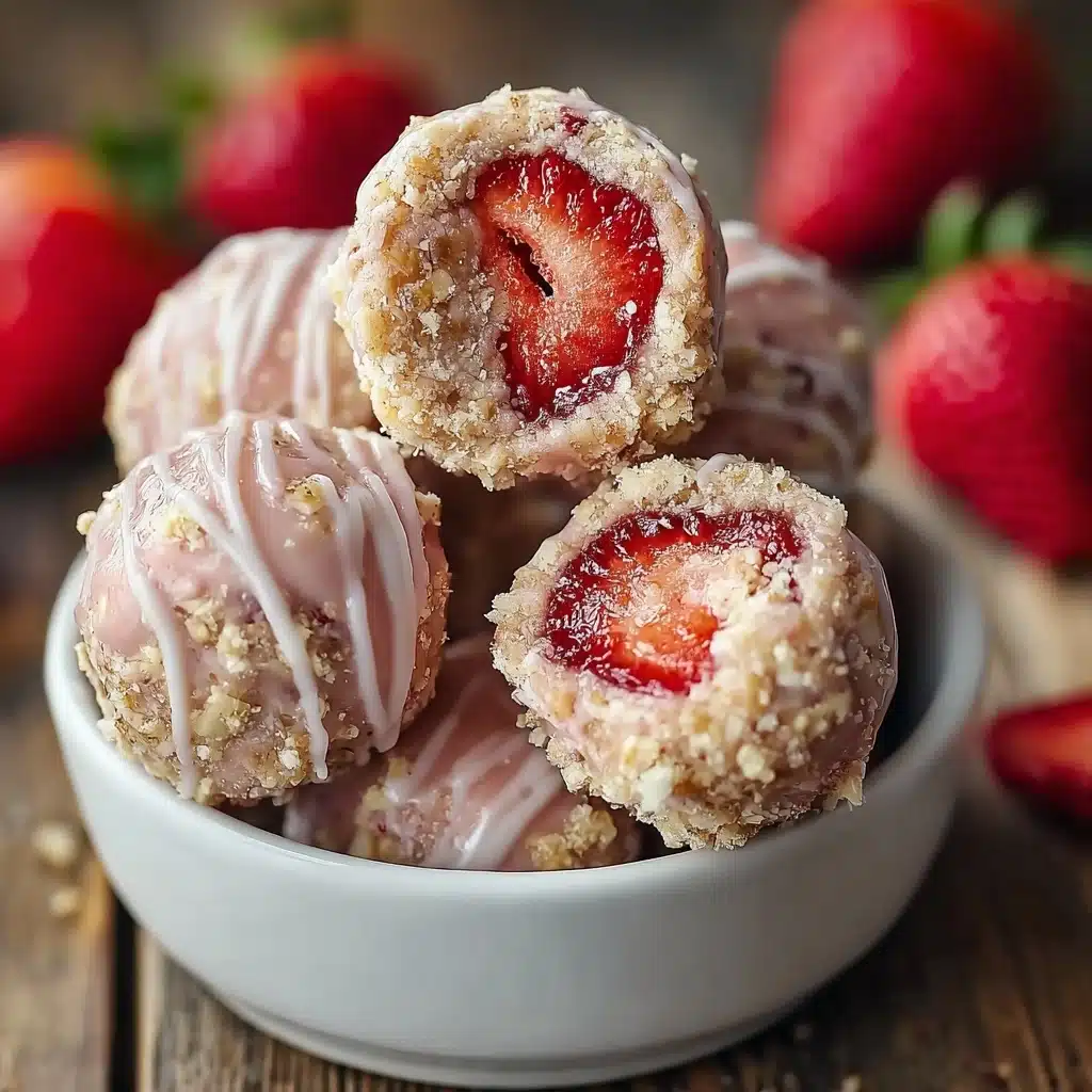 Delicious Strawberry Cheesecake Protein Balls Recipe - Recipe Image