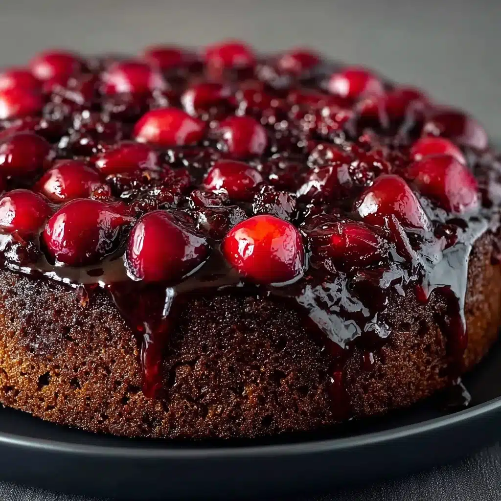 Chocolate Cherry Upside Down Cake Recipe - Recipe Image