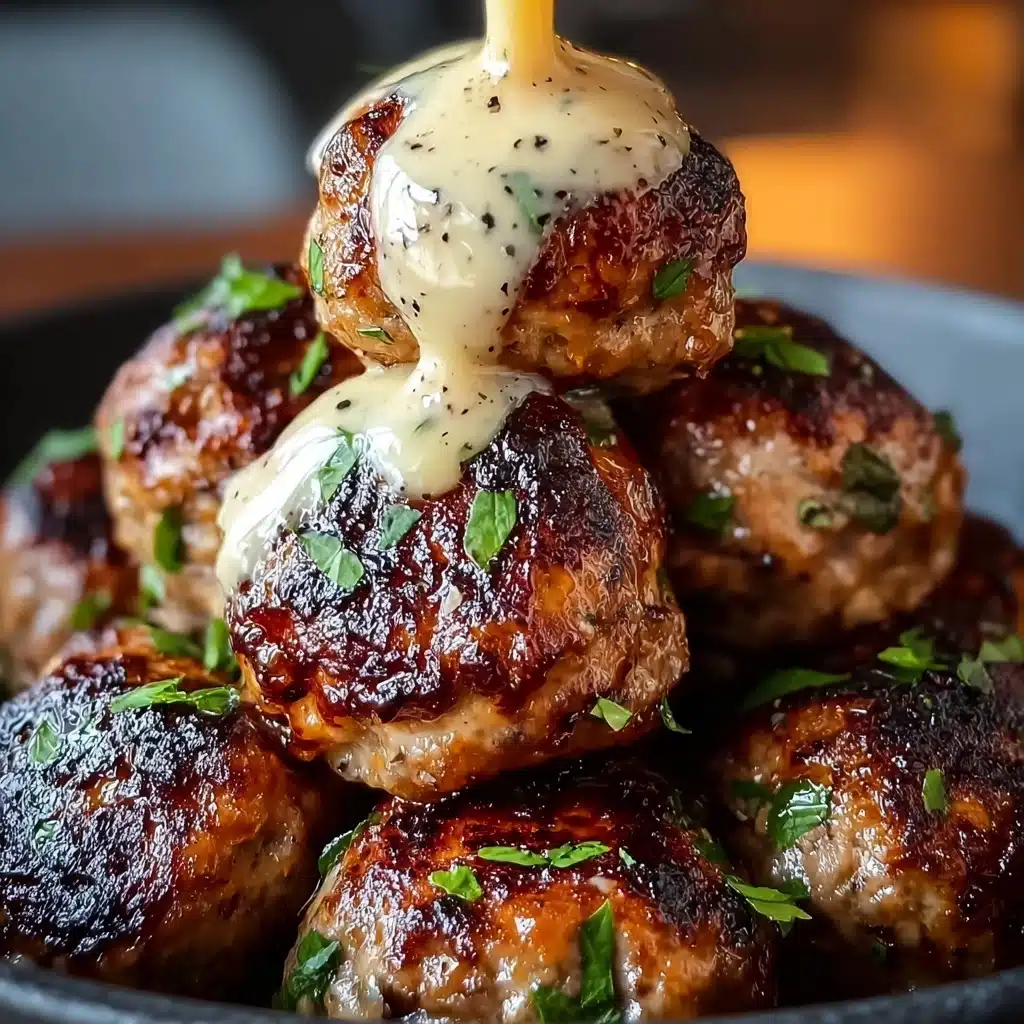 Korean BBQ Meatballs with Spicy Mayo Dip Recipe - Recipe Image