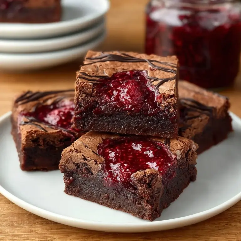 Decadent Raspberry Swirl Brownies Recipe