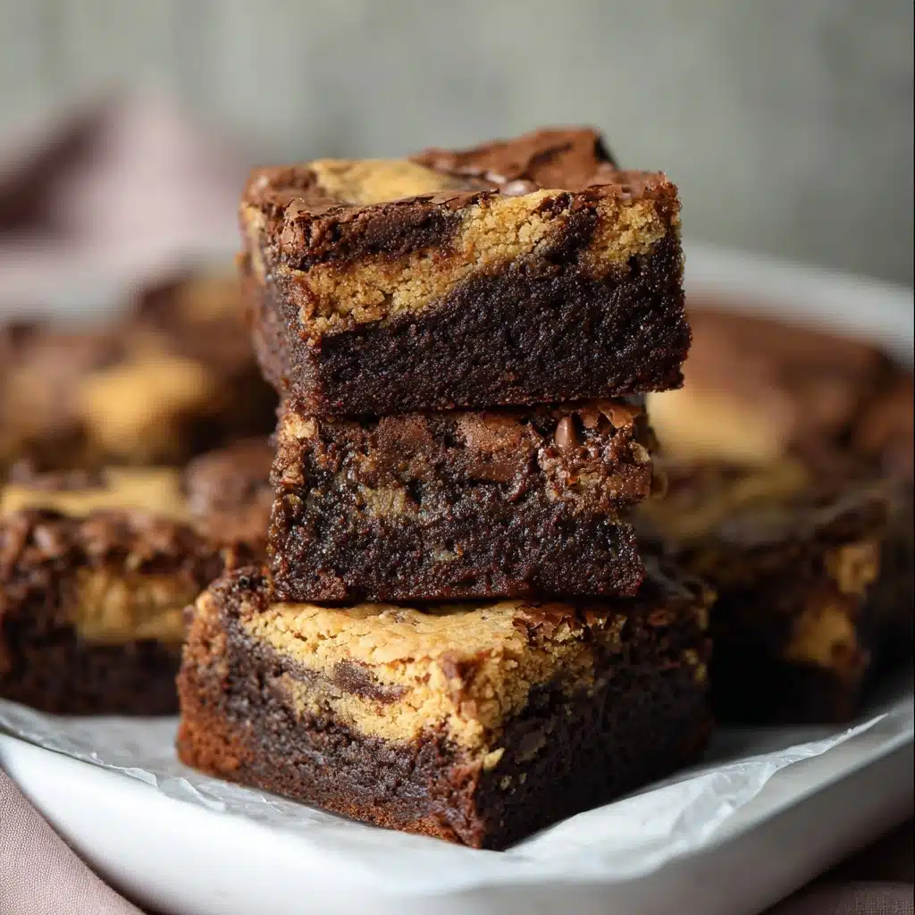 Brookies (Chocolate Chip Cookie + Brownie Bars) Recipe - Recipe Image