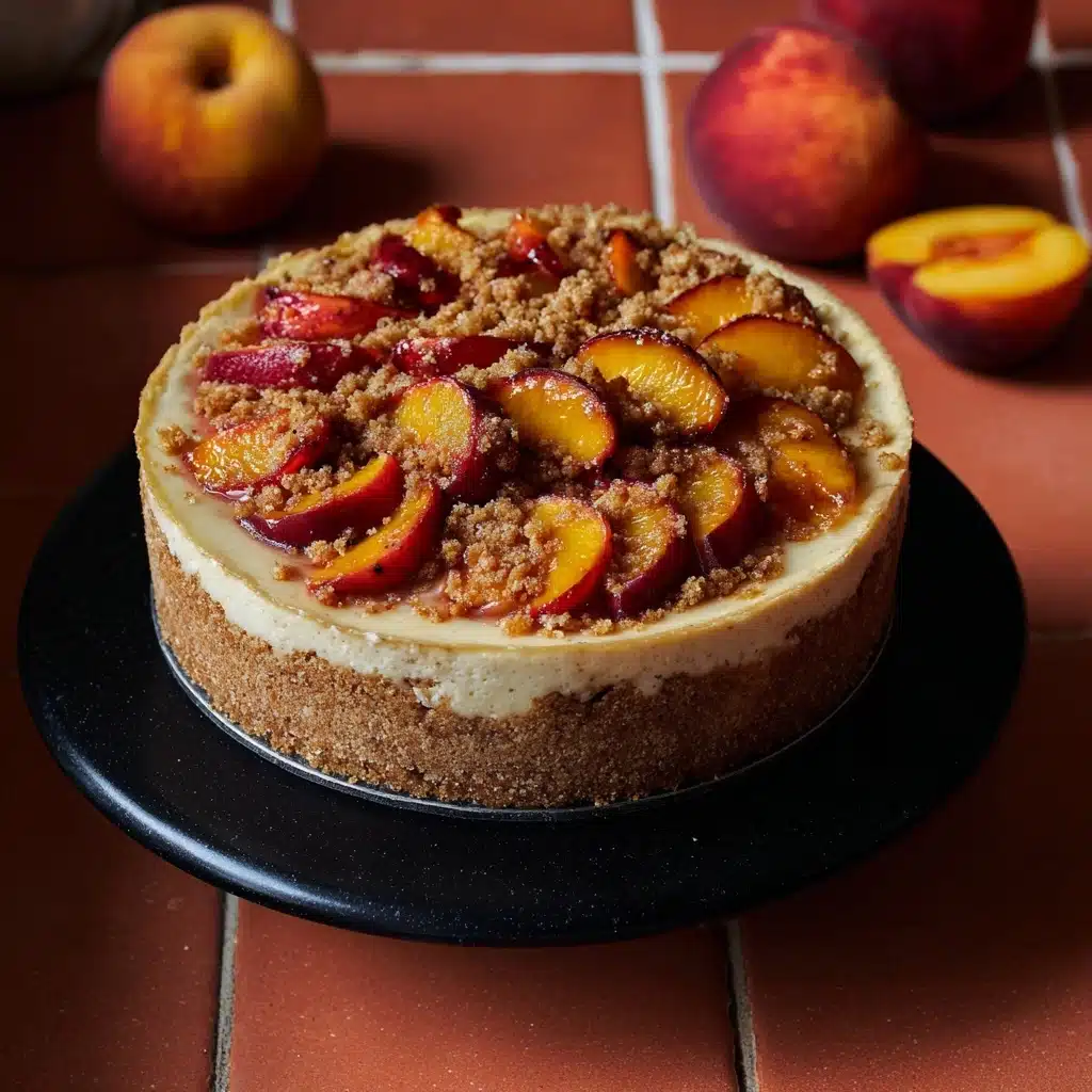 Peach Cobbler Cheesecake Recipe - Recipe Image
