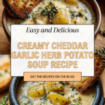 Hearty Cheddar Garlic Herb Potato Soup Recipe