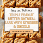 Triple Peanut Butter Oatmeal Bars Recipe
