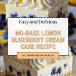 No-Bake Lemon dazzling Blueberry cream Cake Recipe