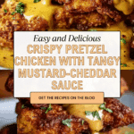 Pretzel Chicken with Mustard-Cheddar Sauce: Recipe