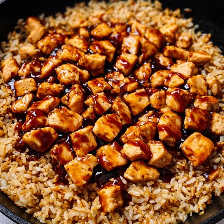 One-Pan Honey BBQ Chicken Rice Recipe