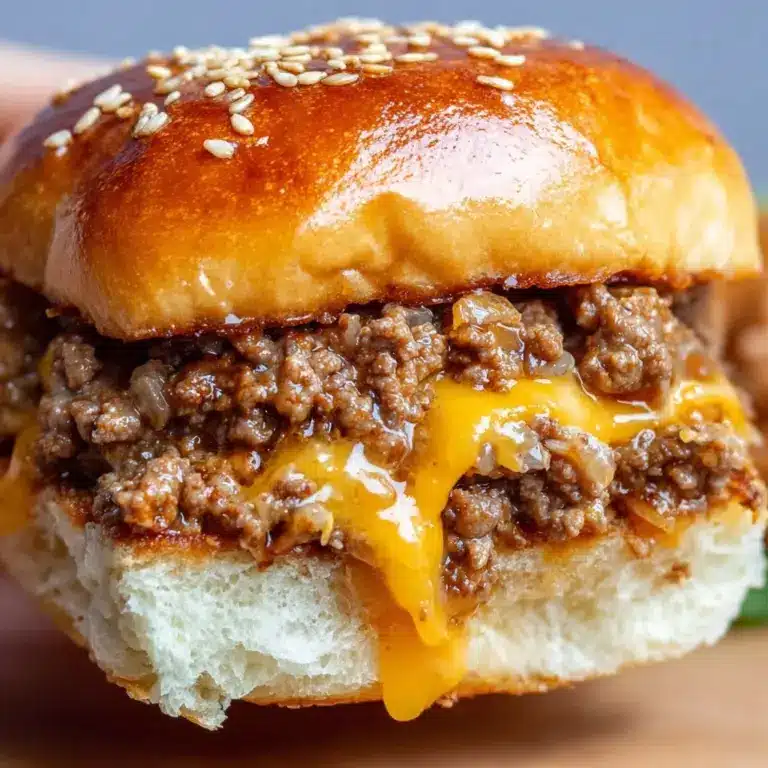 Cheeseburger Sliders with Hawaiian Rolls