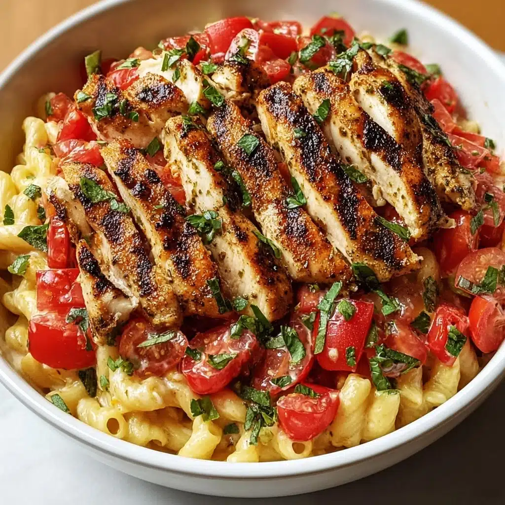 How to Cook Perfect Bruschetta Chicken Pasta Recipe - Recipe Image