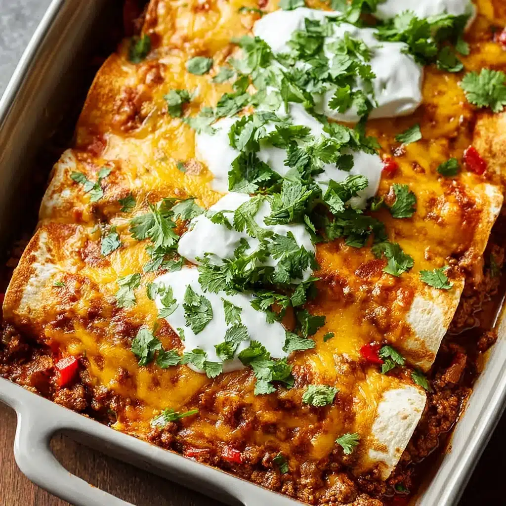 Easy Ground Beef Enchiladas Recipe