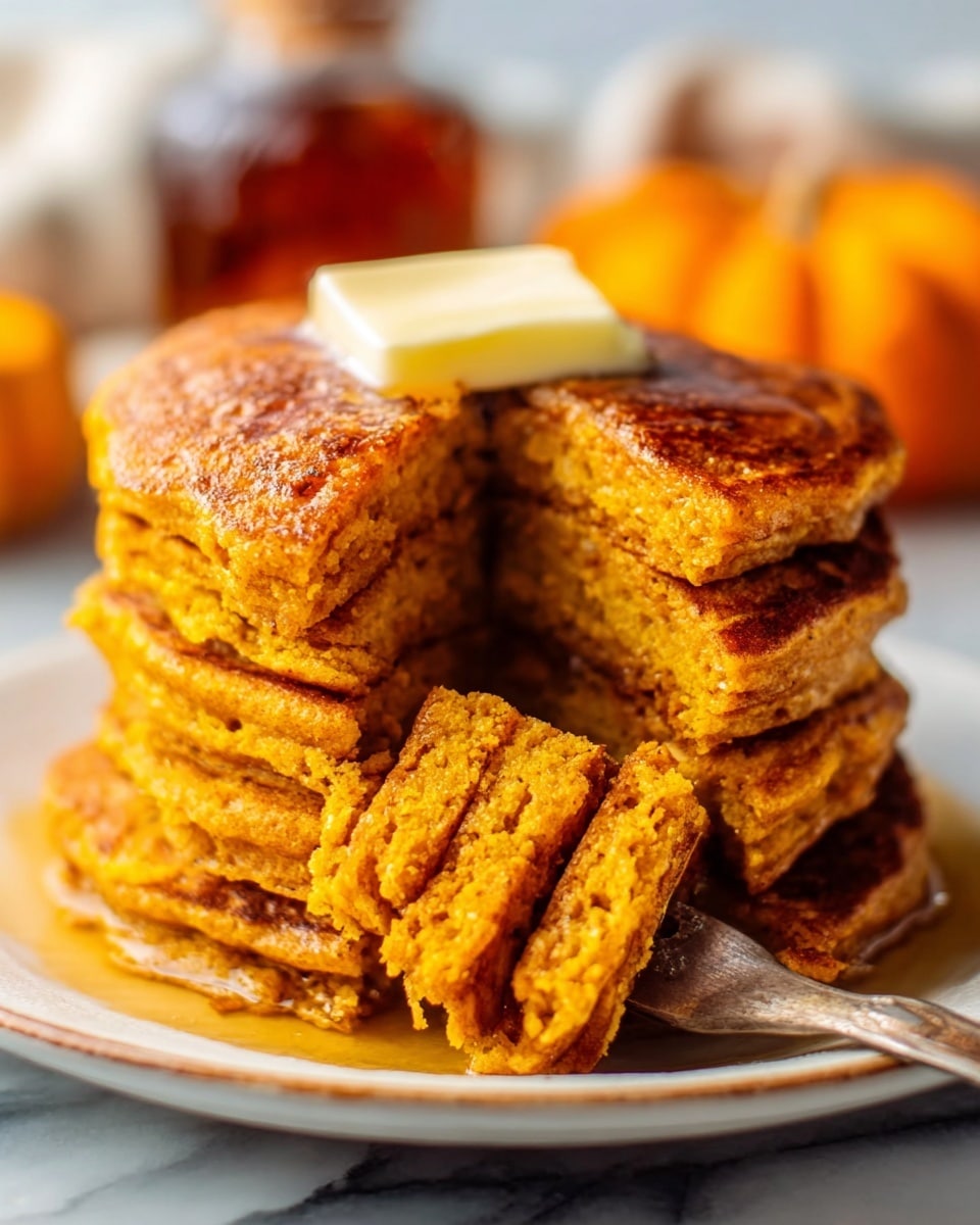 Fluffy Pumpkin Pancakes with Whipped Maple Cinnamon Butter Recipe